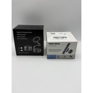 Magnetic Vacuum Suction Phone Holder Mount Lot Of 2 Black Universal Stand